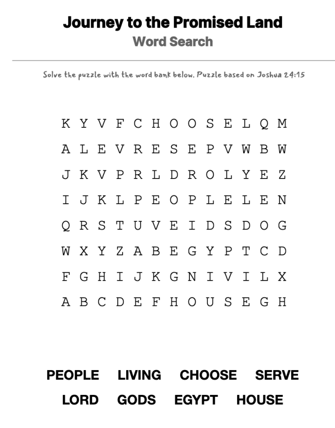 It's Your Choice word-search